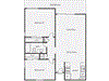 Axiom Tustin Apartments 966 square foot 2 bedroom 1 bath Floor Plan Axiom Tustin Apartments 966 square foot 2 bedroom 1 bath Floor Plan